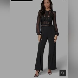 NWT Bebe Elegant Black Lace Jumpsuit